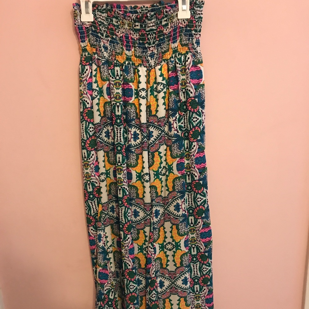 Pattern Multicolor Long Flowy Pants